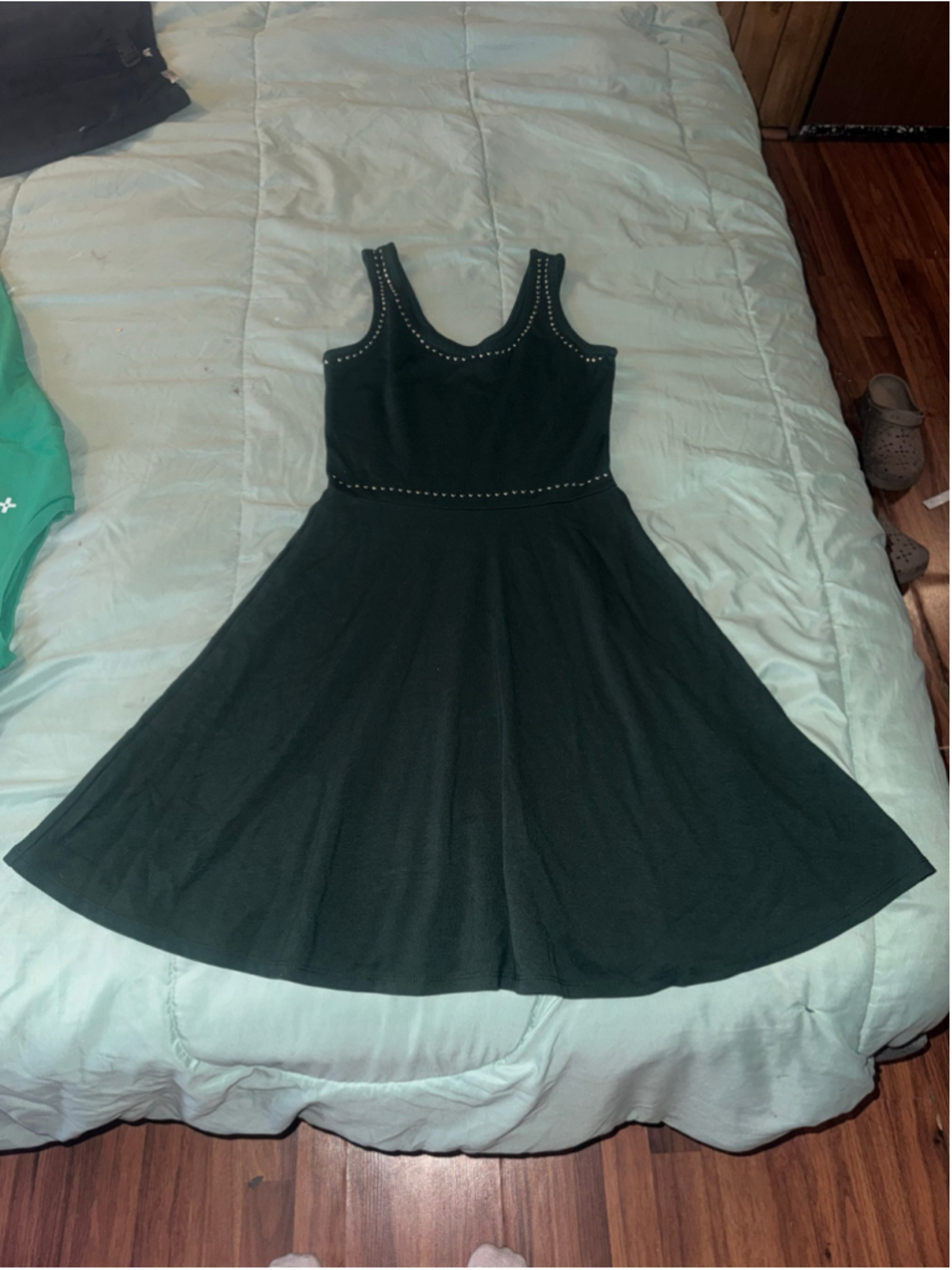 Women's Rosie Harlow Green Studded Mini Dress Size S